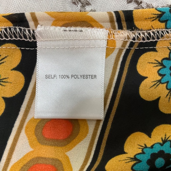 NWT Rose & Olive Boho Floral Print Kimono Blouse peach brown blue orange - Picture 2 of 8